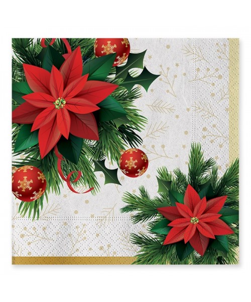 20 TOVAGLIOLI 33X33 CHRISTMAS MOOD - L'Officina delle feste