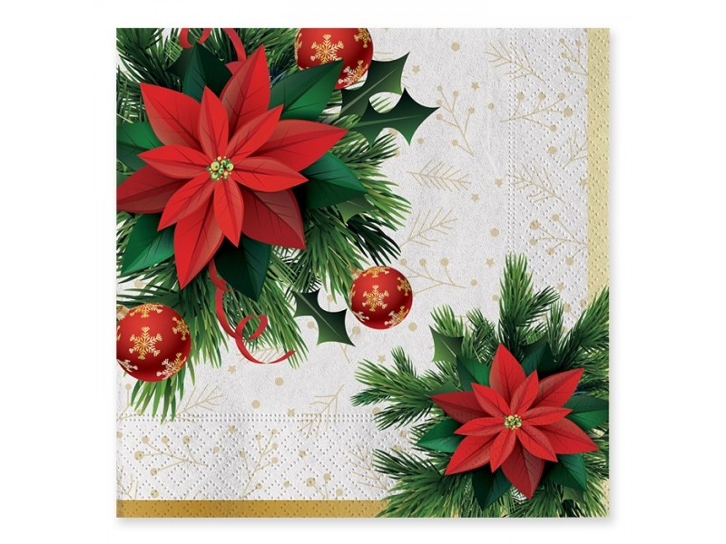 20 TOVAGLIOLI 33X33 CHRISTMAS MOOD - L'Officina delle feste