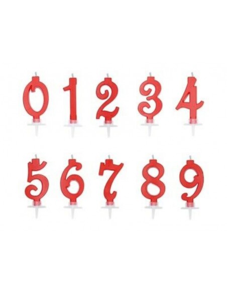 CANDELA CM. 7 ROSSA N. 7 - L'Officina delle feste