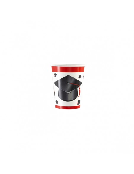 BICCHIERI 250CC CAPPELLO LAUREA 8PZ - L'Officina delle feste BICCHIERI 250CC CAPPELLO LAUREA 8PZ - L'Officina delle feste