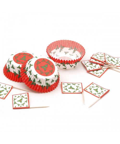 24 PIROTTINI CARTA AGRIFOGLIO CM5.2X3 CON 24 PICK - L'Officina