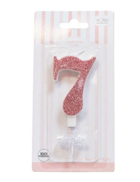 CANDELA GLITTER ROSA GOLD N° 7 CM. 9,5 H. - L'Officina delle CANDELA GLITTER ROSA GOLD N° 7 CM. 9,5 H. - L'Officina delle