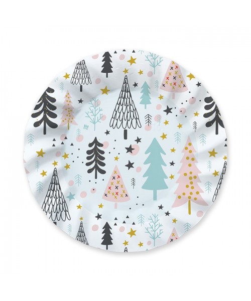 8 Piatti Ø 25 cm Christmas Vibes - L'Officina delle feste