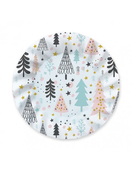 8 Piatti Ø 25 cm Christmas Vibes - L'Officina delle feste