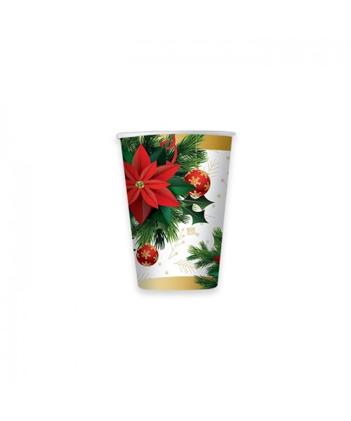 8 BICCHIERI CARTA CC.200 CHRISTMAS MOOD - L'Officina delle feste
