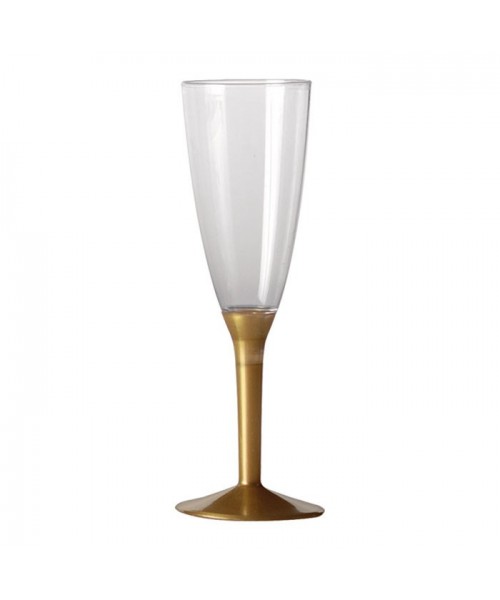 BASI FLUTE PLASTICA ORO SATINATO H.8 CM CONF. 20PZ - L'Officina