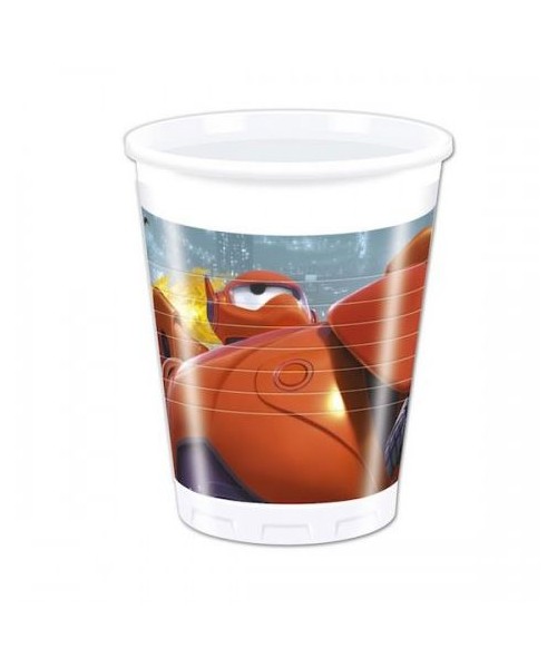 BICCHIERE PLASTICA 200ML Big Hero 6 8PZ - L'Officina delle feste