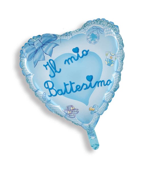 MYLAR BIG CM.80 BATTESIMO CELESTE
