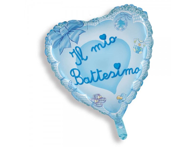 MYLAR BIG CM.80 BATTESIMO CELESTE