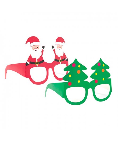 6 OCCHIALI ASSORTITI IN CARTA NATALE - L'Officina delle feste