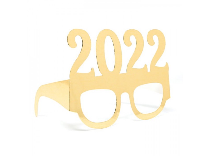 6 OCCHIALI IN CARTA 2022 ORO METAL - L'Officina delle feste