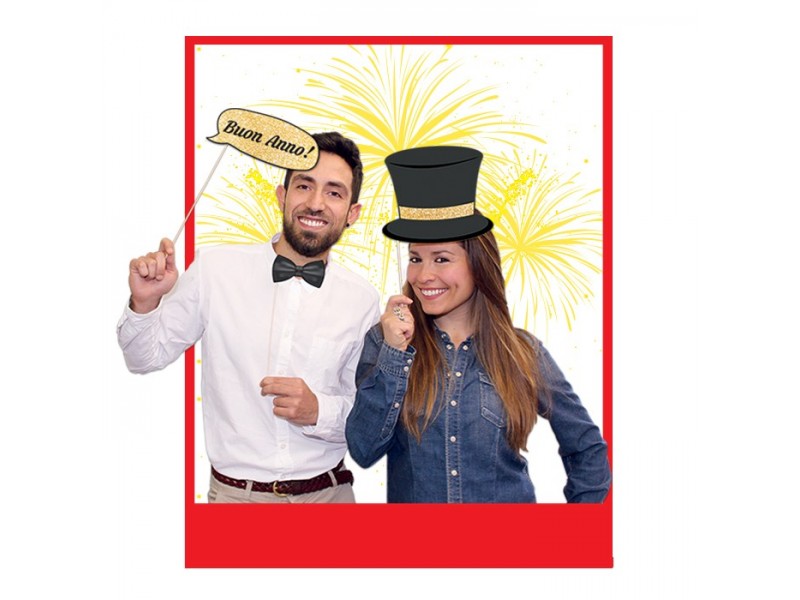 8 MAXI PHOTO BOOTH CAPODANNO 20CM - L'Officina delle feste