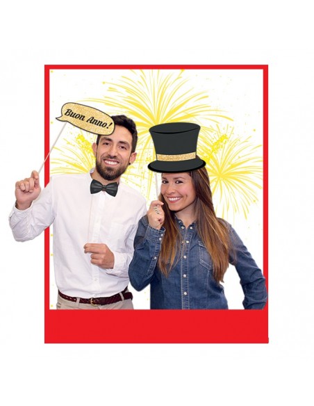 8 MAXI PHOTO BOOTH CAPODANNO 20CM - L'Officina delle feste