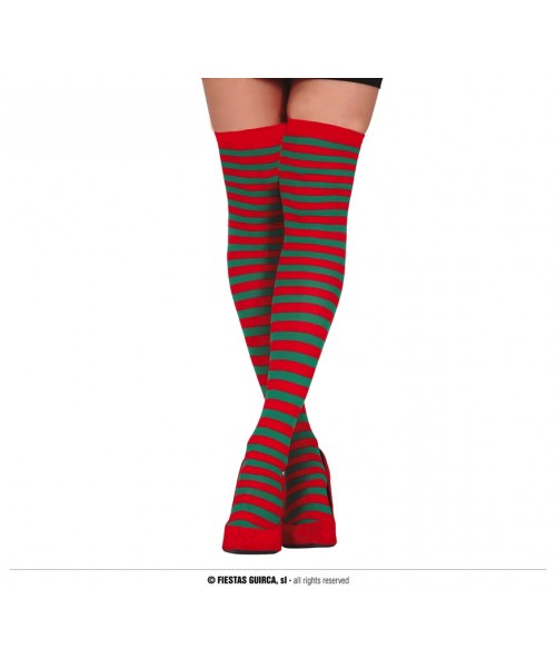 CALZE PARIGINE ELFA VERDI E ROSSE TG. U - L'Officina delle feste