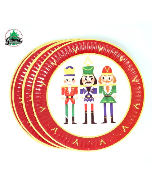 8 PIATTI CARTA 23CM SCHIACCIANOCI - L'Officina delle feste