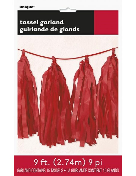 GHIRLANDA FRANGE CARTA ROSSA 274CM - L'Officina delle feste GHIRLANDA FRANGE CARTA ROSSA 274CM - L'Officina delle feste