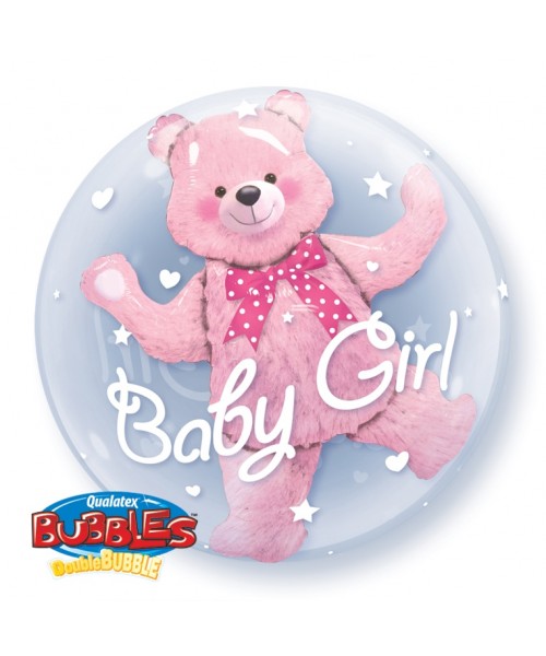 DOUBLE BUBBLE 24" BABY GIRL CON ORSETTO ROSA - L'Officina delle