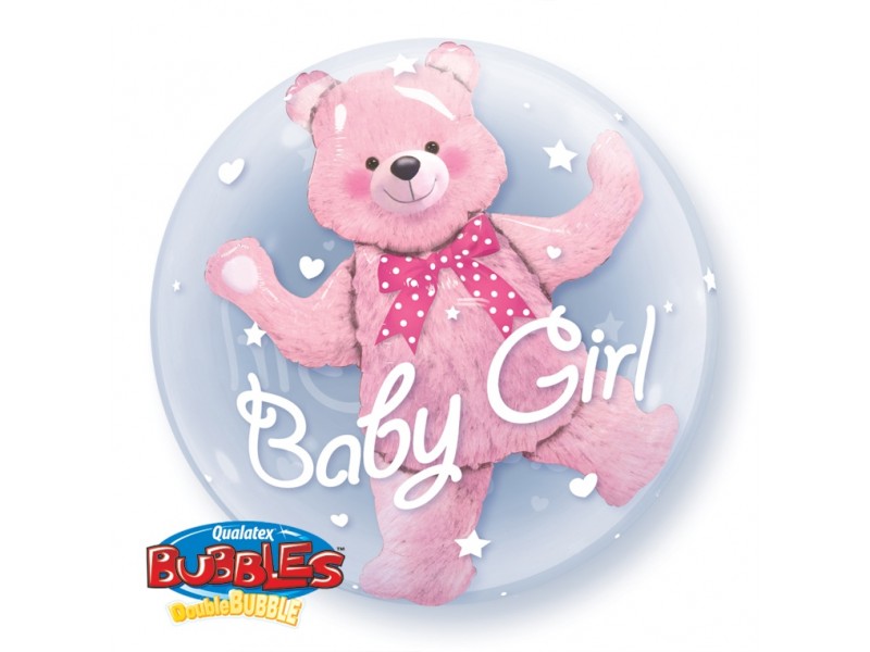 DOUBLE BUBBLE 24" BABY GIRL CON ORSETTO ROSA - L'Officina delle