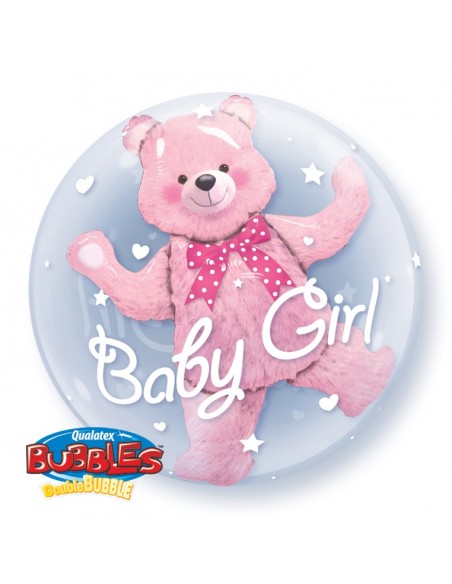 DOUBLE BUBBLE 24" BABY GIRL CON ORSETTO ROSA - L'Officina delle