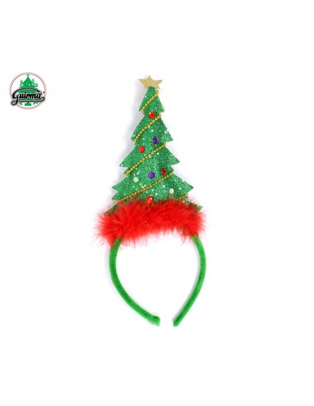 CERCHIETTO ALBERO DI NATALE GLITTER - L'Officina delle feste