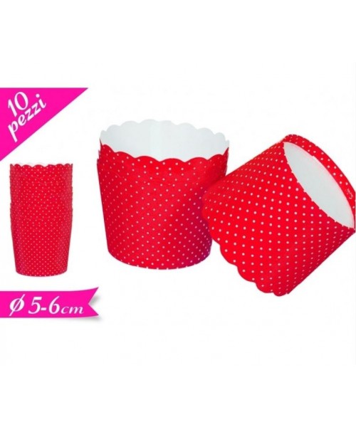 COPPETTE IN CARTA POIS ROSSO 10PZ 2