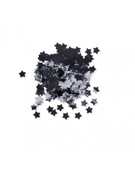 CORIANDOLI IN FOIL STELLE DIAM.2CM NERE METAL GR.50 -