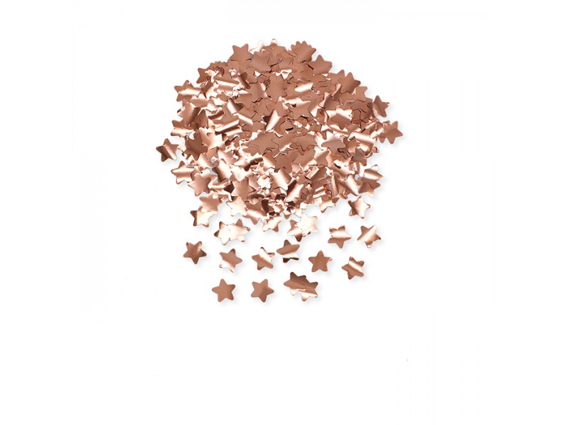 CORIANDOLI IN FOIL STELLE DIAM.2CM ROSA GOLD METAL GR.50 -
