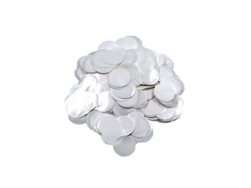 CORIANDOLI/ CONFETTI PLASTICA BIANCO PERLA 2,3MM 15GR -