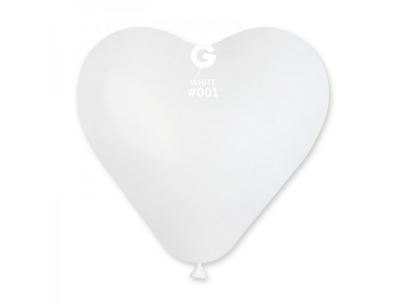 CUORE LATTICE 10" PZ.100 BIANCO 25CM - L'Officina delle feste