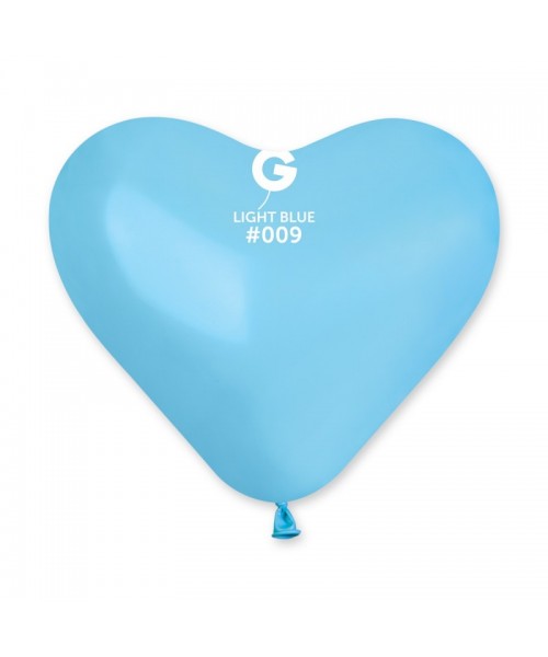 CUORE LATTICE 6" PZ.100 CELESTE 16CM - L'Officina delle feste