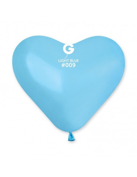 CUORE LATTICE 6" PZ.100 CELESTE 16CM - L'Officina delle feste