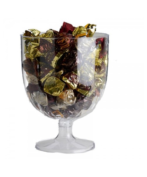 COPPA CON PIEDISTALLO CORTO PLASTICA DIAM 16X30 H. CM -