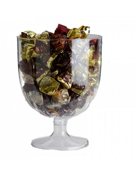 COPPA CON PIEDISTALLO CORTO PLASTICA DIAM 16X30 H. CM -