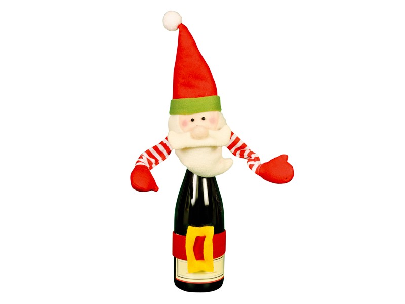 DECORAZIONE PER BOTTIGLIA BABBO NATALE - L'Officina delle feste