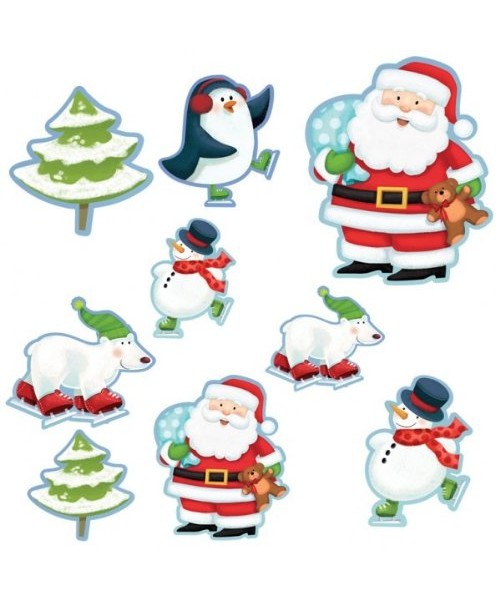 DECORI NATALIZI CARTONCINO 12PZ CHRISTMAS NATALE - L'Officina