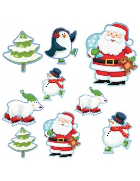 DECORI NATALIZI CARTONCINO 12PZ CHRISTMAS NATALE - L'Officina