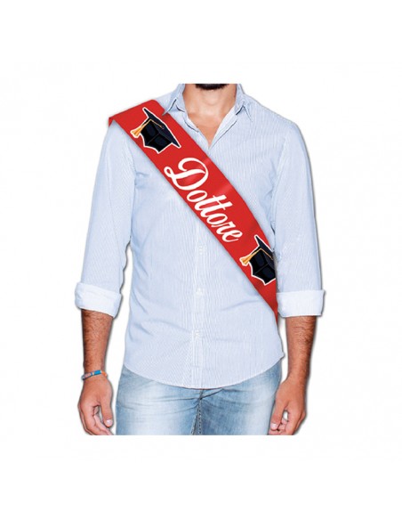 FASCIA LAUREA METALLIZATA DOTTORE CM168X10 - L'Officina delle