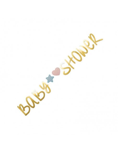 FESTONE "BABY SHOWER" ORO LUCIDO 20CM X 2MT - L'Officina delle