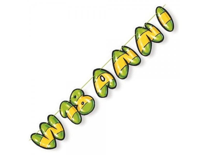 FESTONE "W 18 ANNI" LETTERE IN CARTONCINO 2,5 MT - L'Officina