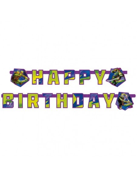 FESTONE HAPPY BIRTHDAY NINJA TURTLES 1,80MT - L'Officina delle