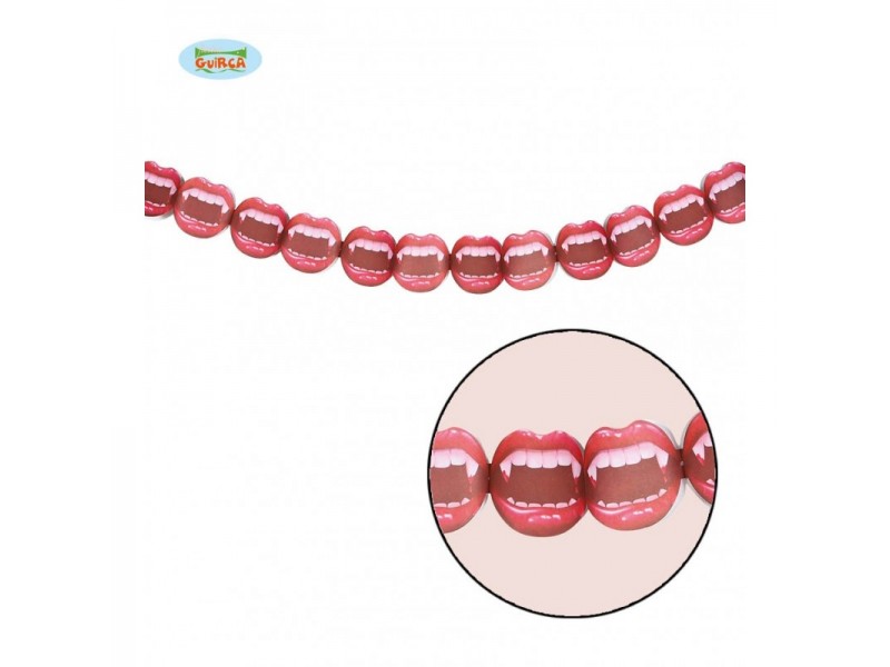 GHIRLANDA BOCCA VAMPIRO 200 X 27 CM. - L'Officina delle feste