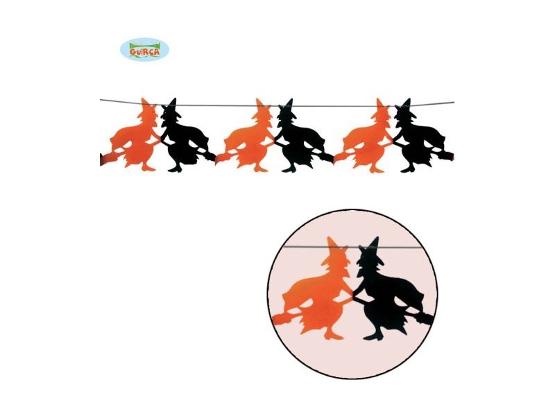 GHIRLANLDA FANTASIA 23 X 300 CMS.HALLOWEEN STREGHE - L'Officina