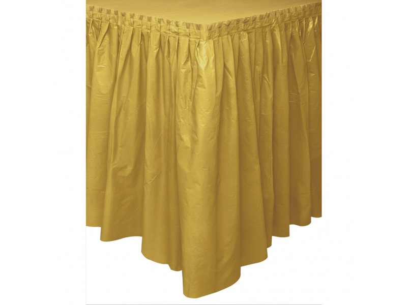 GONNA GIROTAVOLA PLASTICA 73*274 GOLD - L'Officina delle feste