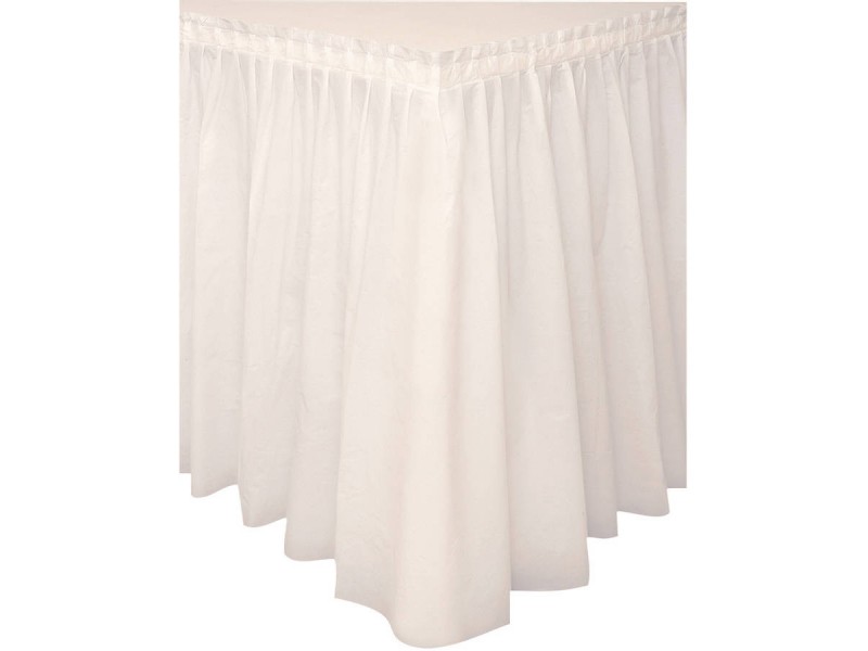 GONNA GIROTAVOLA PLASTICA 74*426 IVORY - L'Officina delle feste
