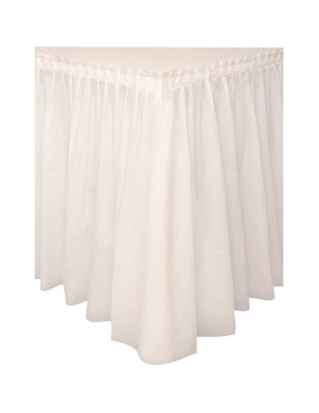 GONNA GIROTAVOLA PLASTICA 74*426 IVORY - L'Officina delle feste