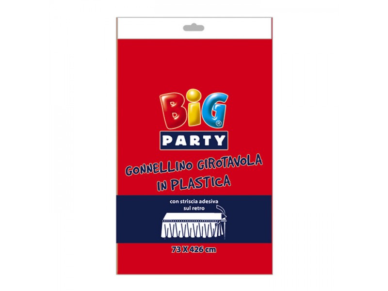 GONNA GIROTAVOLA PLASTICA ROSSA CM.73x426 - L'Officina delle
