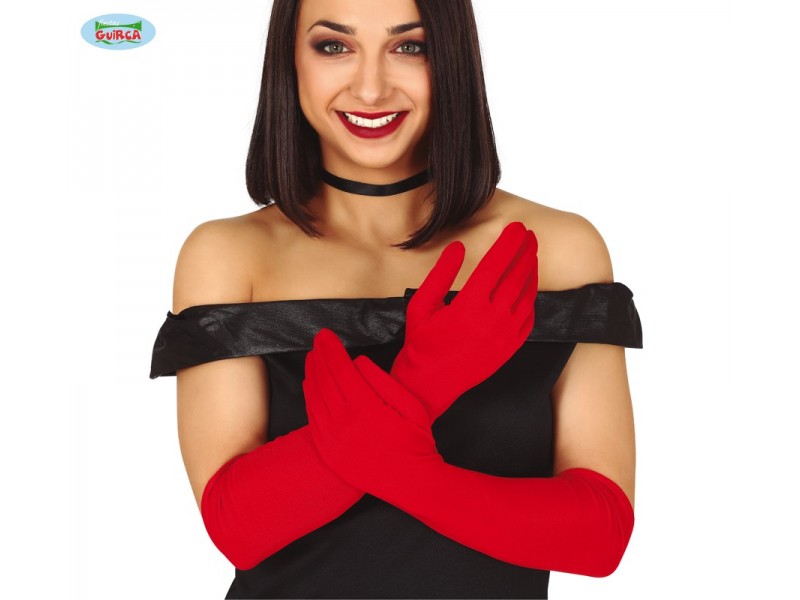 GUANTI ROSSI LUNGHI 45 CM. - L'Officina delle feste