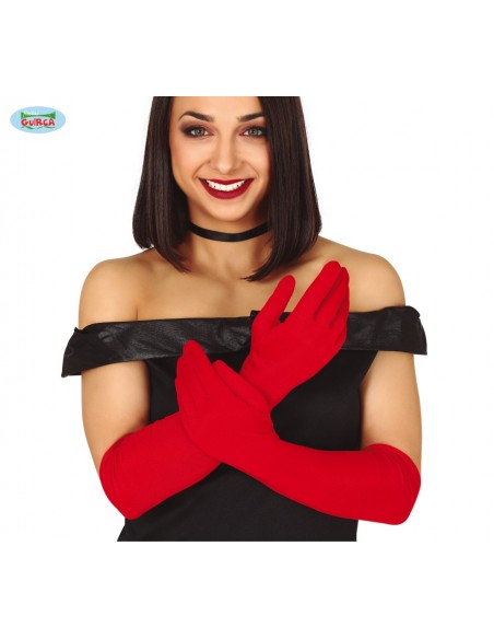 GUANTI ROSSI LUNGHI 45 CM. - L'Officina delle feste