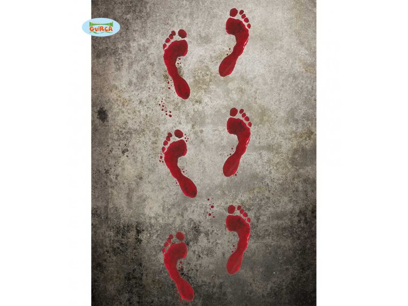 IMPRONTE SANGUE ADESIVE 25X45 CMS - L'Officina delle feste