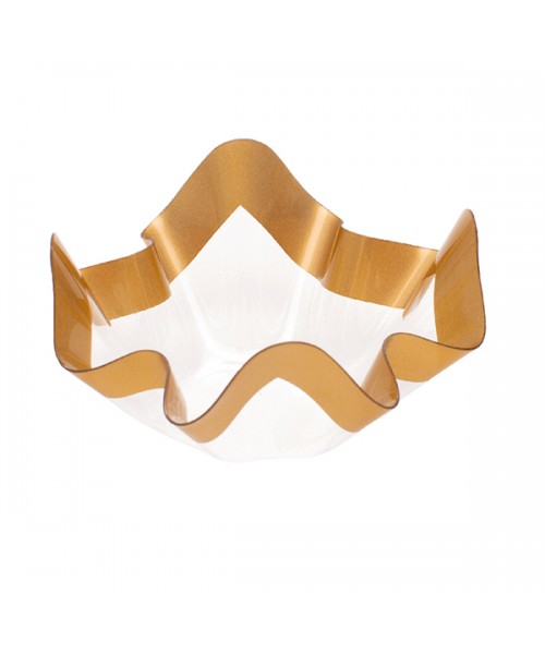 CONTENITORE PET BORDO ORO 13X13X7CM - L'Officina delle feste